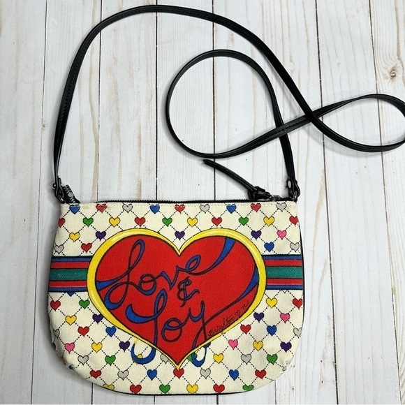 Brighton Handbags - Brighton Love & Joy canvas crossbody purse